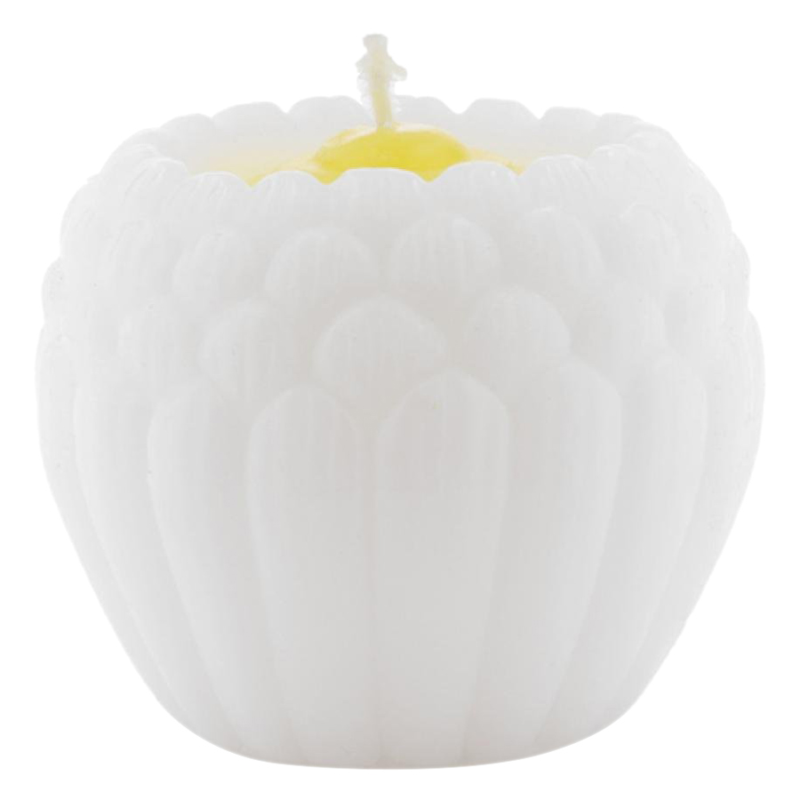 Nến Hoa Sen Nhật Quang Minh Candle Ftramart NQM9907 (9 x 9 x 7 cm) - Trắng