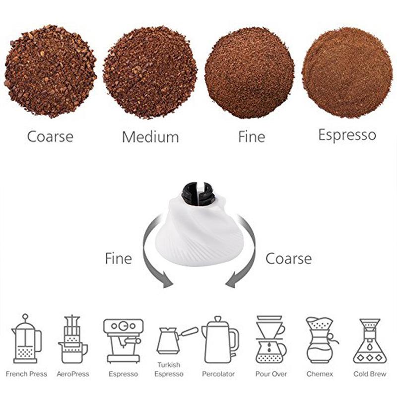 Máy xay cà phê bằng tay mini, máy xay cà phê di động bằng thép không gỉ, nhà máy espresso thủ công, máy xay gốm có thể điều chỉnh, máy nghiền cà phê thủ công