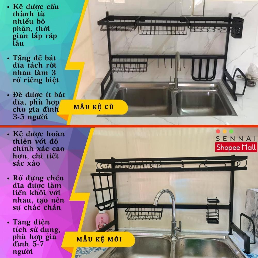 Kệ Chén Bát Nhà Bếp Đa Năng 1 Tầng Sơn Tĩnh Điện 5 Lớp Cao Cấp