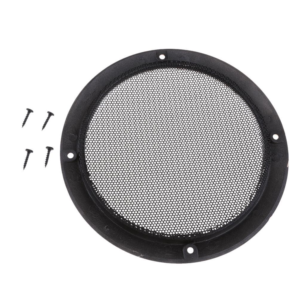 6.5inch Car Audio Speaker Cover Decorative Circle Metal Mesh Grille Gold