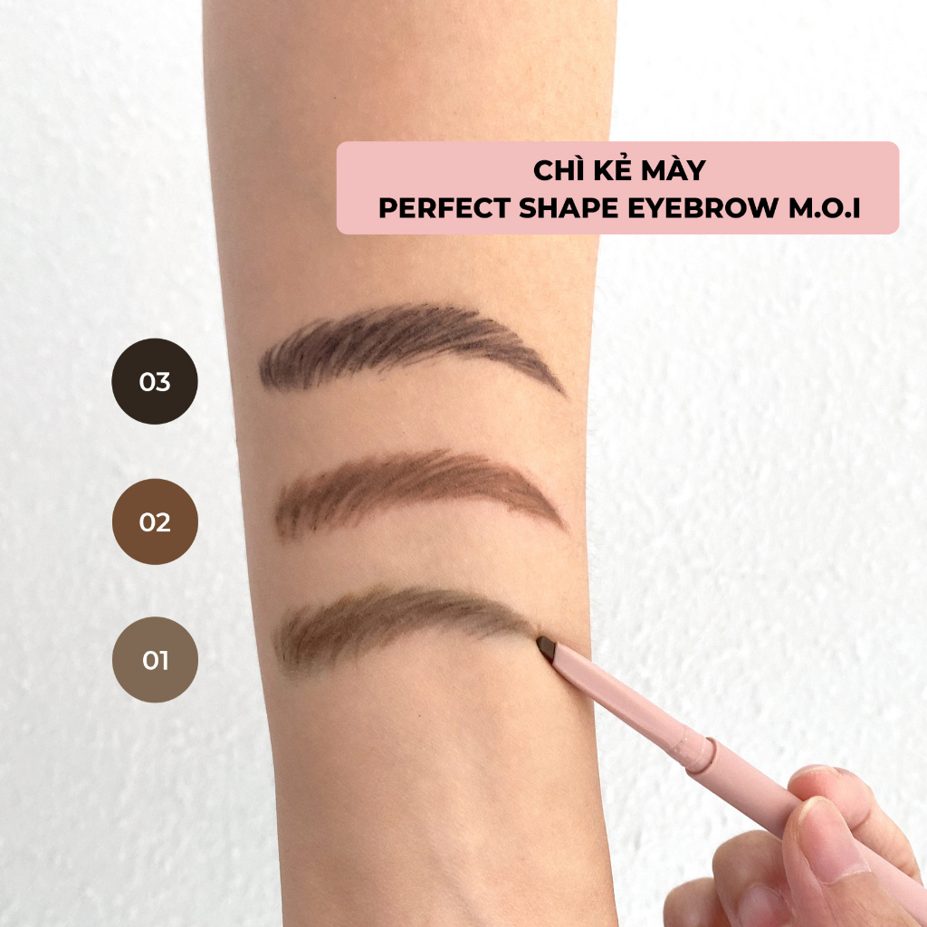Bộ M.O.I Bút kẻ mắt nước M.O.I Perfect Shape Eyeliner + Chì kẻ mày Perfect Shape Eyebrow Pencil