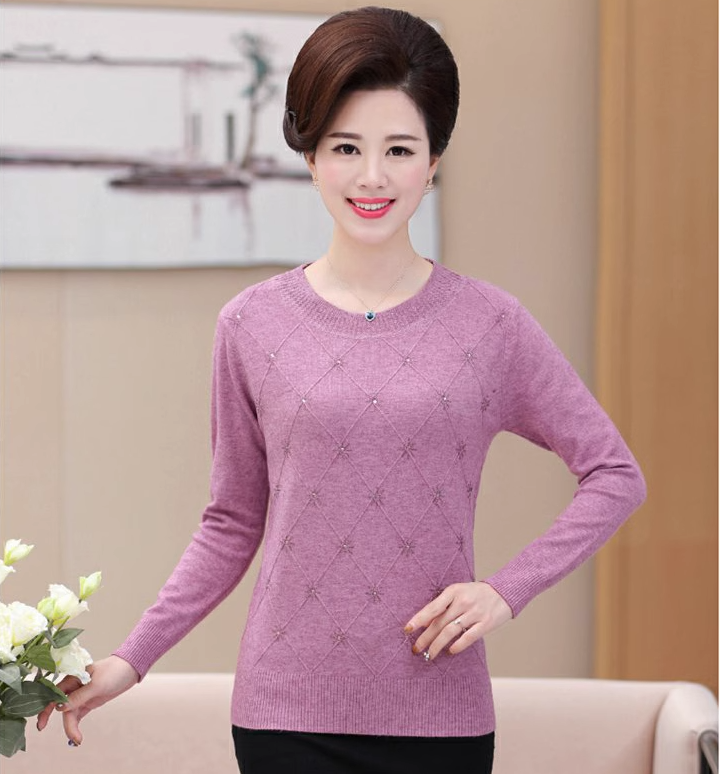 Áo Len Trung Niên Cho Mẹ Đẹp Thời Trang AL70 - Hàng Quảng Châu Cao Cấp