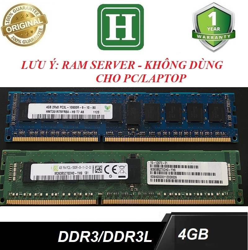 Ram Server ECC REG DDR3 4GB bus 1333 - không dùng cho máy PC thường/Laptop