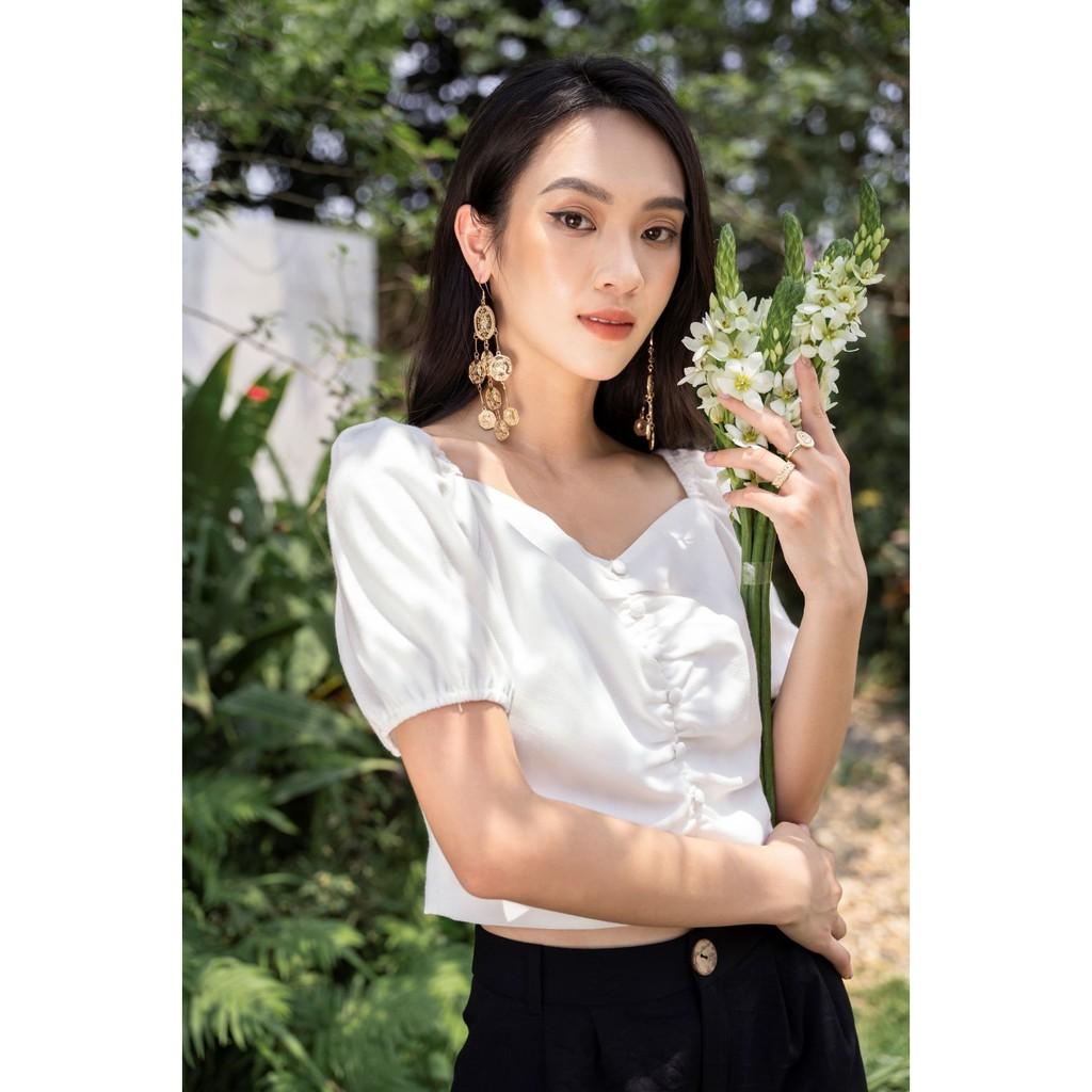 Áo crotop chun vai rút nhúm ngực A2015-21