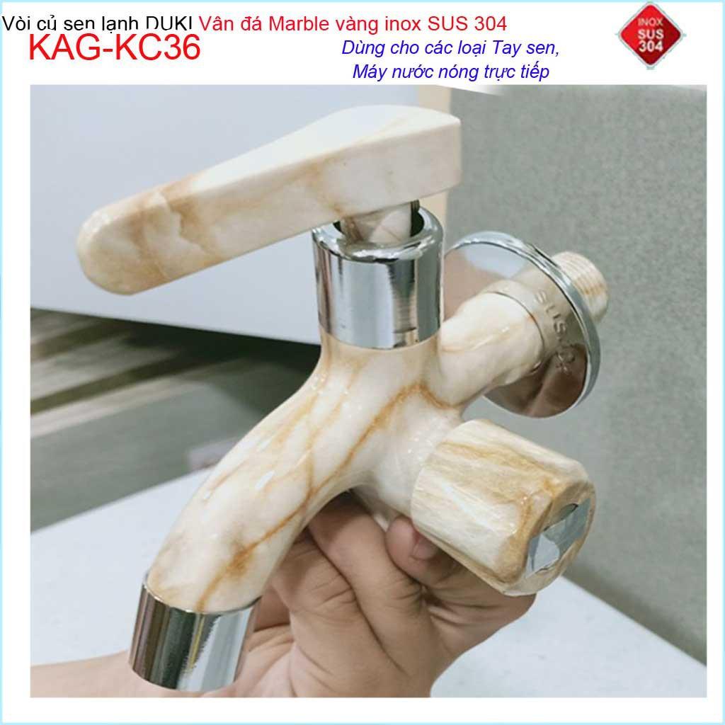 Vòi sen tắm vân đá marble Duki KAG-KC36, Củ sen tắm lạnh cao cấp đá marble