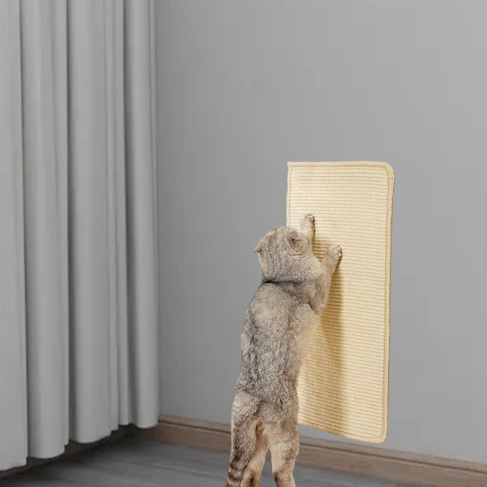 Cat Scratch Sisal Mat Scratch Pad Sticky Cat Scratcher Pad Cat Scratching Pad for Sofa Indoor Cats Bed Grinding Claw Furniture Protector