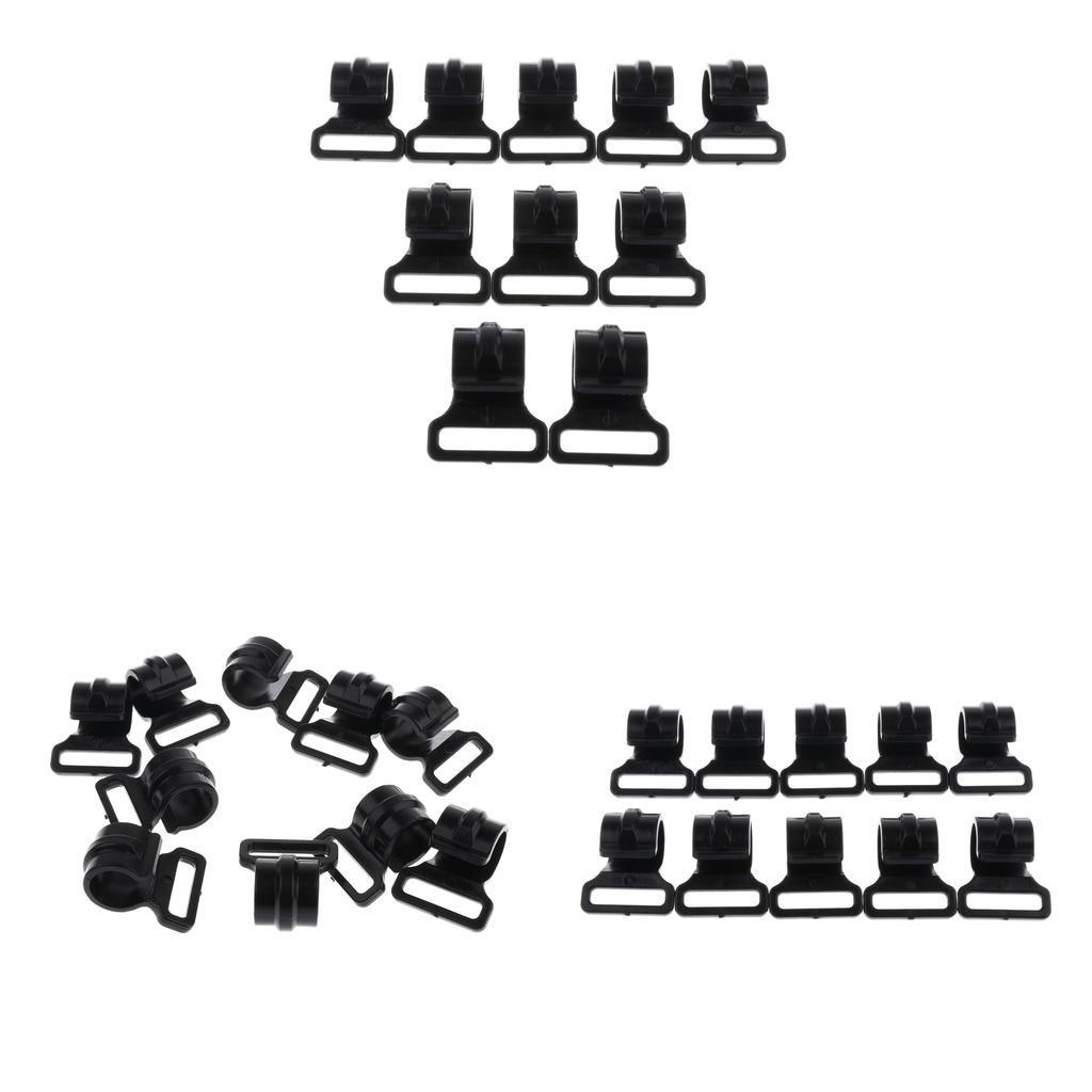 30 Pieces Camping Tent Clips Accessories Tent Hook Clamp Tool Durable Black 2.5cm