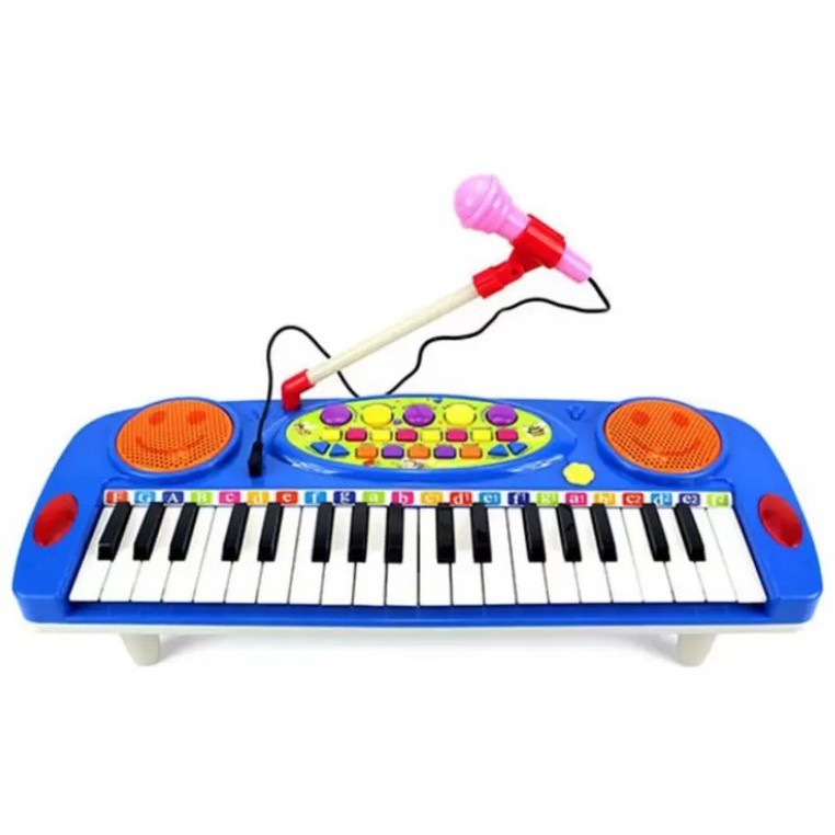 Đàn Organ Điện tử 37 phím, đàn Piano cho bé thỏa sức sáng tạo với âm nhạc - Tặng kèm micro thu âm chất lượng cao cho bé