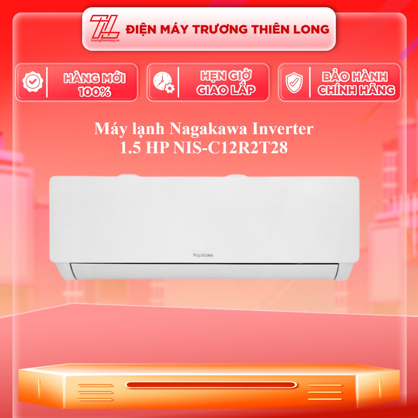 C12R2T28 - Máy lạnh Nagakawa Inverter 1.5 HP NIS-C12R2T28 - Hàng chính hãng - Giao HCM