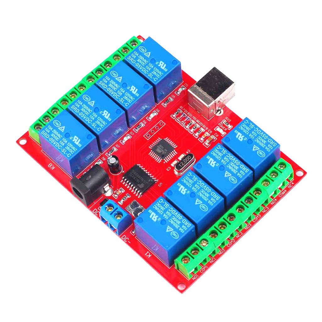 DC 12V 8-Channel USB Relay Board Module Computer Control for Home Automation