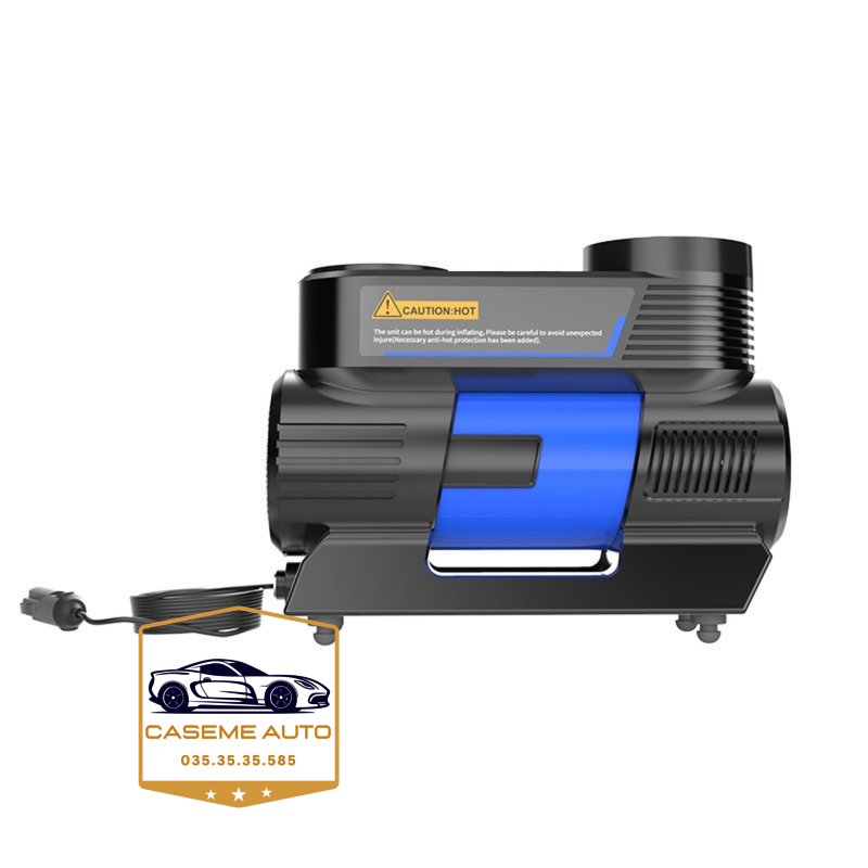 Bơm Lốp Mini 12V, Bơm 1 Xi Lanh Air Compressor, Cắm Tẩu, Đồng Hồ Điện Tử Tự Ngắt - ATJ-6388 - Hàng Nhập Khẩu