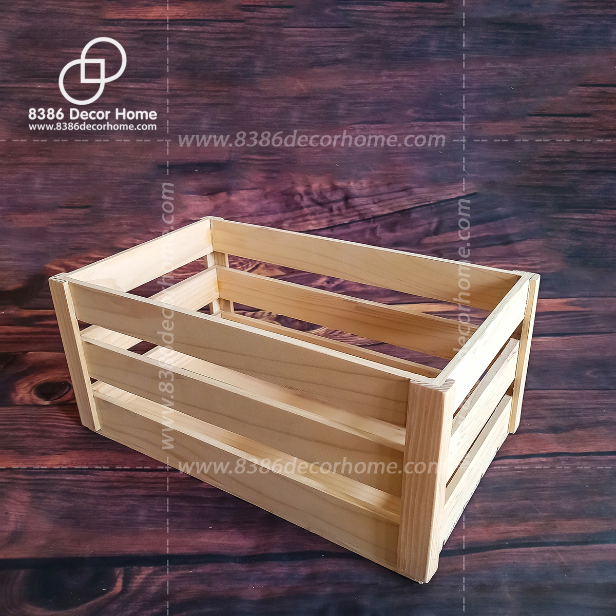 Khay gói quà bằng gỗ pallet/ hộp gỗ đựng quà tết (nhận kích thước theo yêu cầu)
