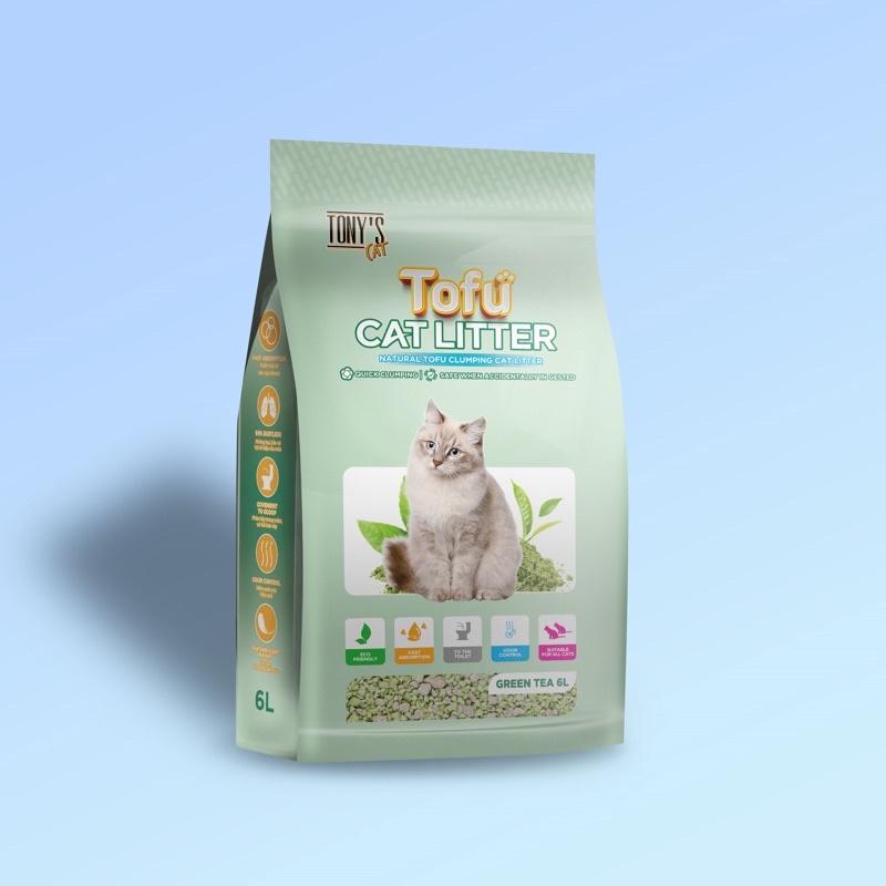 Cát Vệ Sinh Đậu Nành Hữu Cơ 6L Cho Mèo Tony's Cat - Natural Tofu Clumping Cat Litter 6L khử mùi tối đa (phù hợp cho cả máy dọn tự động)