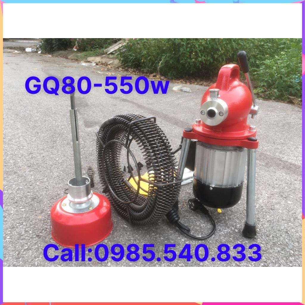 MÁY THÔNG TẮC CỐNG GQ80-550w (1 cuộn dây phi16 +4m phi8 + 6đầu thông + 1 đôi găng tay )