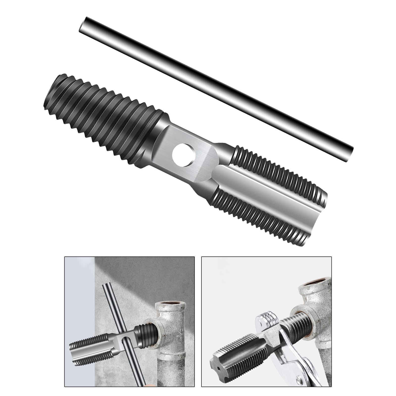 Screw Bolt Extractor, Double Head Damaged Screw Broken Blot Removal Tool for Pipes Valve Faucet