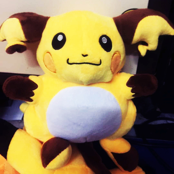 Gấu Bông Pokemon - Chuột Điện Raichu (25 cm) Gb195 (Tặng 1 Móc Khóa Dây Da Pu Đính Đá Lấp Lánh)