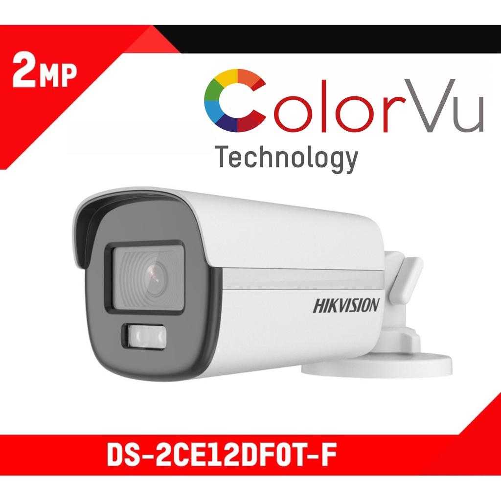 Camera hồng ngoại ColorVu HD Hikvision DS-2CE12DF0T-F (2.0 Megapixel, có màu ban đêm, hỗ trợ đèn trợ sáng 40m) - Hàng chính hãng