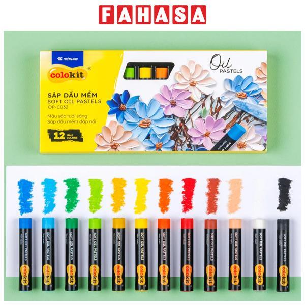 Hộp 12 Bút Sáp Dầu Thân Tròn - Soft Oil Pastels - Colokit OP-C032