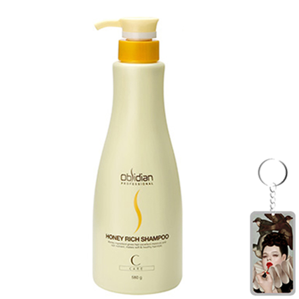 Dầu gội mật ong nuôi dưỡng tóc Obsidian Honey Rich Hàn Quốc 580ml tặng kèm móc khoá