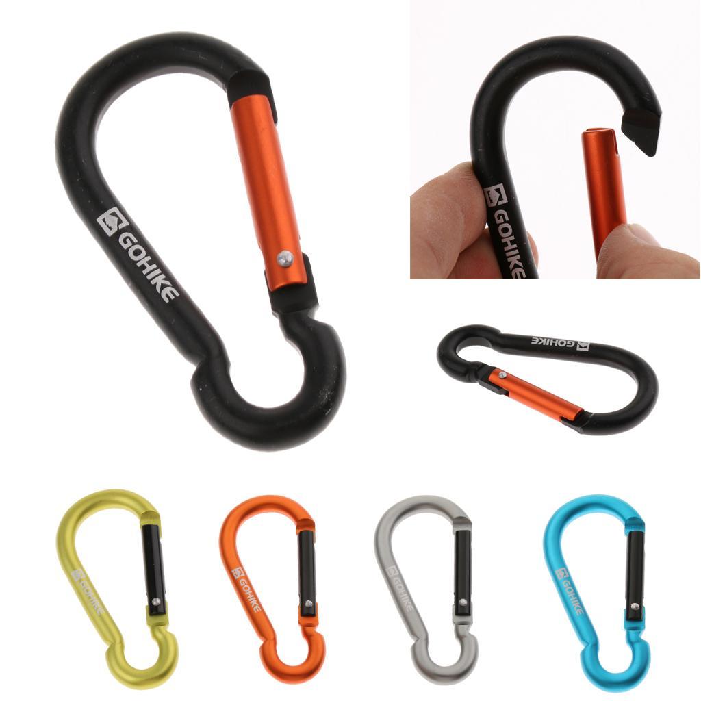 5Pcs Aluminum Alloy Carabiner Gourd Shape Spring Buckle Hook Clip Keychain Keyring