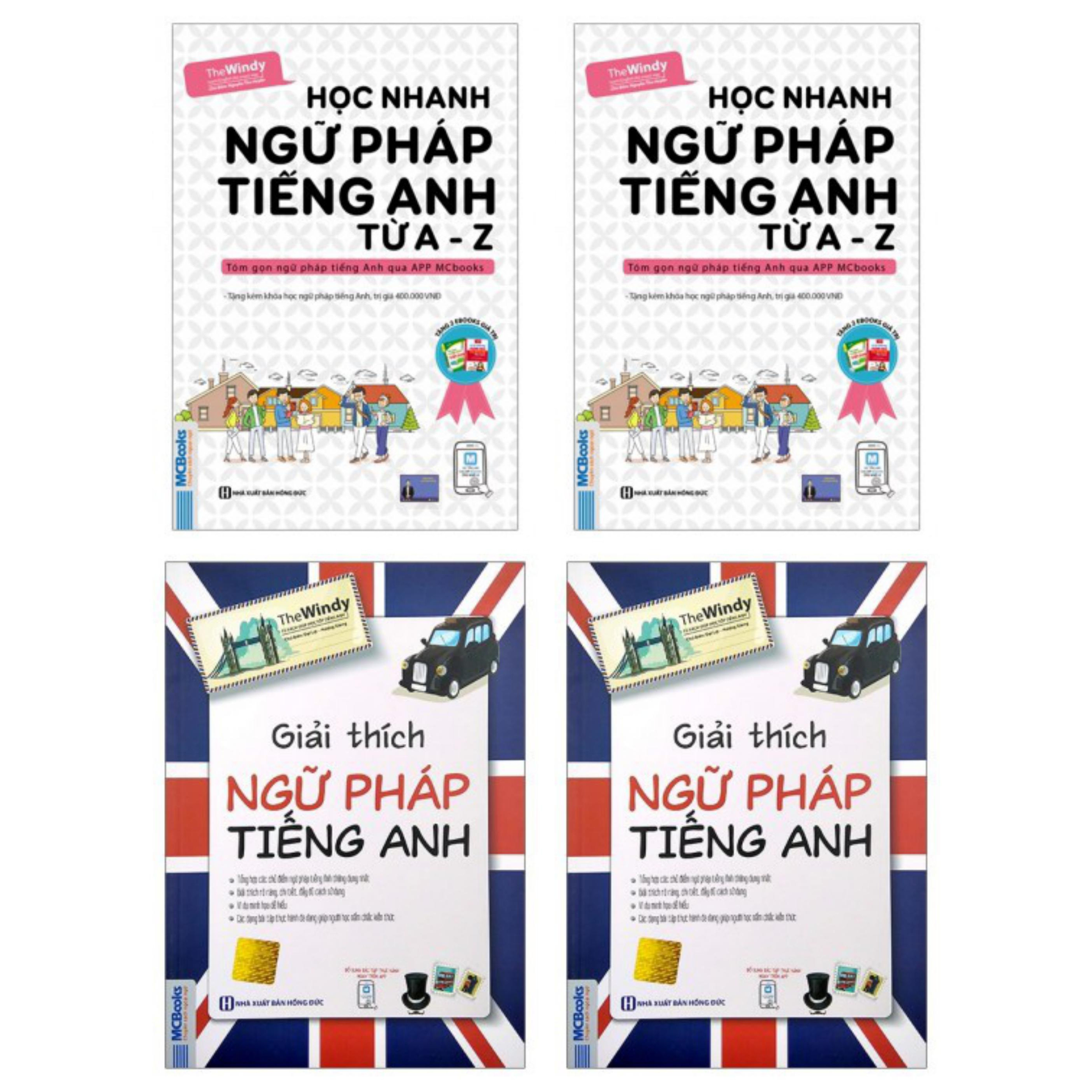Combo 2 cuốn : Học nhanh ngữ pháp tiếng anh từ A-Z + Giải thích ngữ pháp tiếng anh