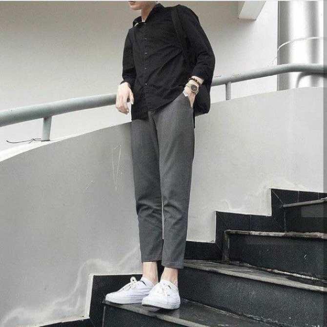 Quần Baggy Kaki Ống Suông Basic Trơn Unisex