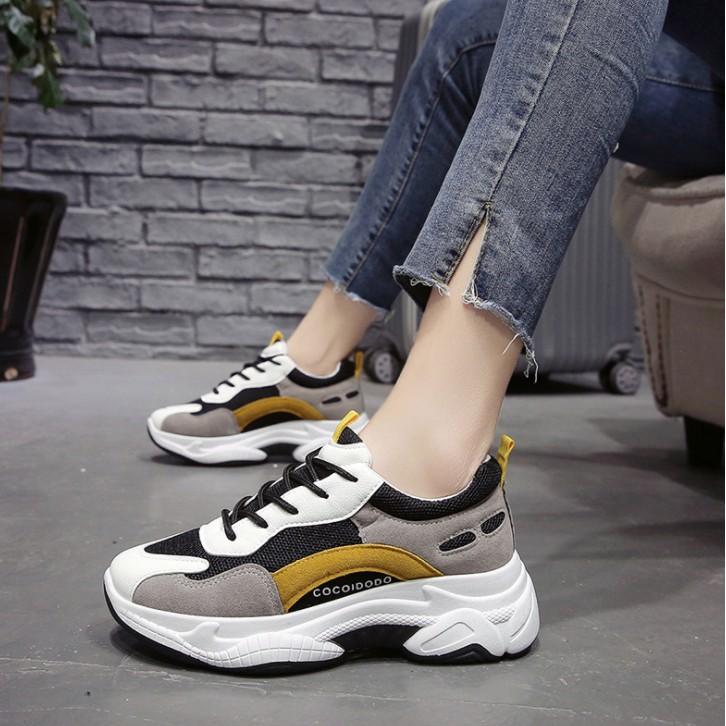 Giày sneaker nữ MS025 (xám vàng