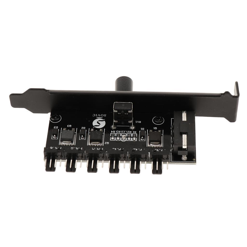 4 Pin Power PC Case CPU Cooler Cooling Fan Speed Temperature Controller Hub