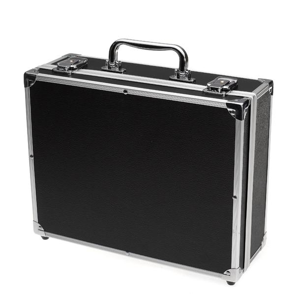 Black Aluminum  Machine Carrying Case Storage Organizer Holder Box 2x