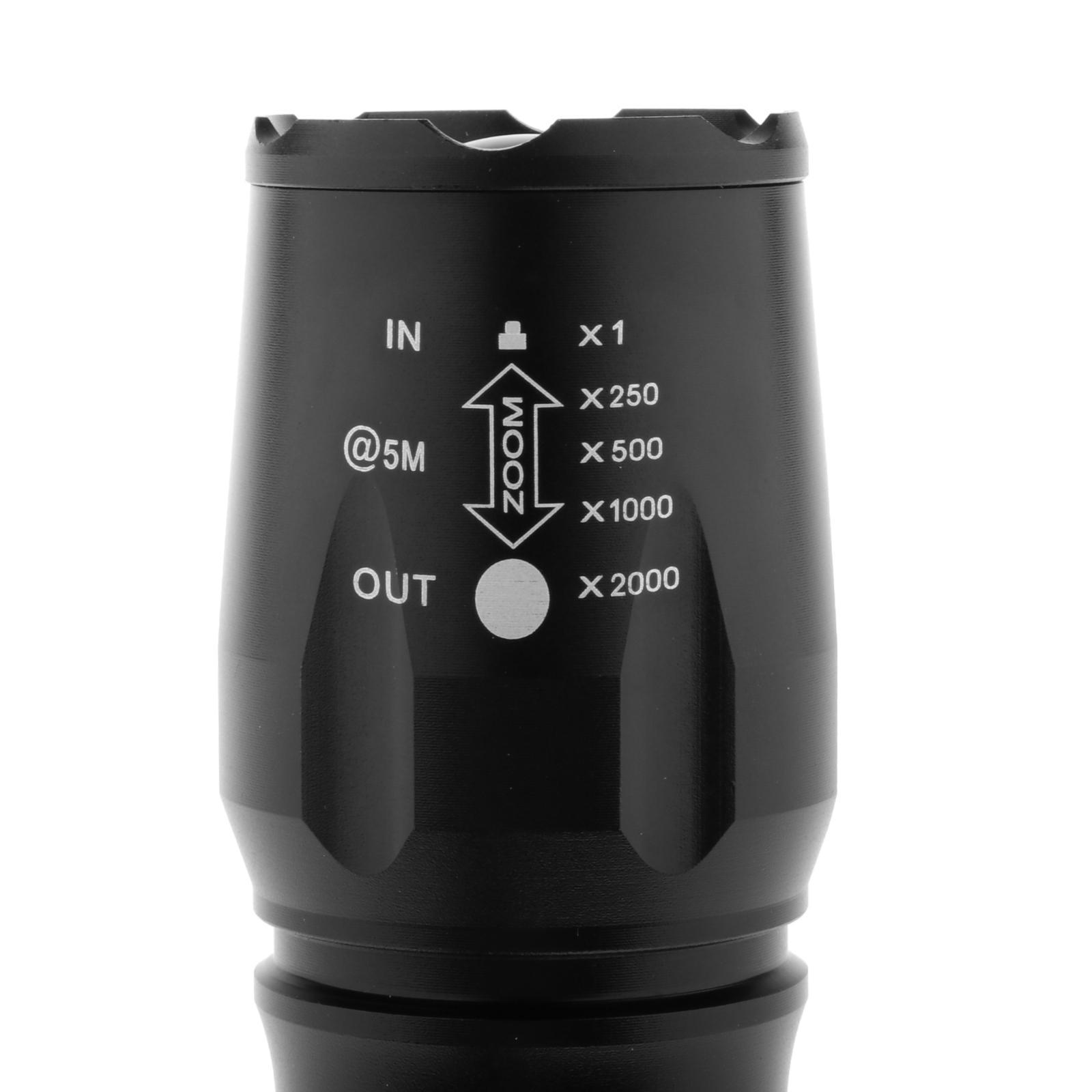 LED Tactical Flashlight High Lumen Handheld Flash Light 5-Mode Zoomable Water Resistant Flashlight for Outdoor Camping Hiking Emergency