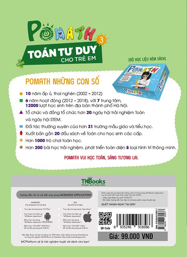 Pomath 3 – Toán Tư Duy Cho Trẻ Em Từ 4 – 6 Tuổi - TKBooks