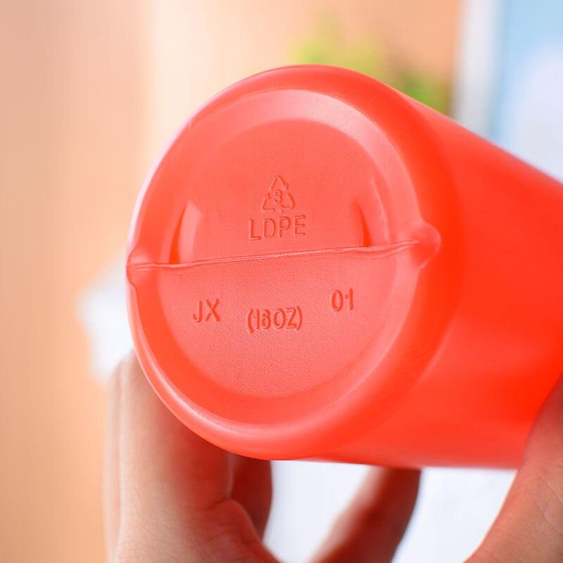 2pcs/set Plastic Sauce Bottle Decorative Mouth Jam Tomato Salad Bottle Squeeze Bottle Pastry Tool