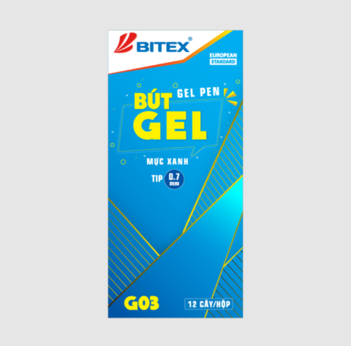 Bút gel ( nước ) Bitex G03 (0.7mm) mực xanh