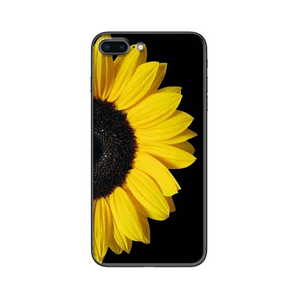 Ốp Lưng in cho iPhone 7 Plus/ 8 Plus Mẫu Hoa Hướng Dương Nền Đen - Hàng Chính Hãng
