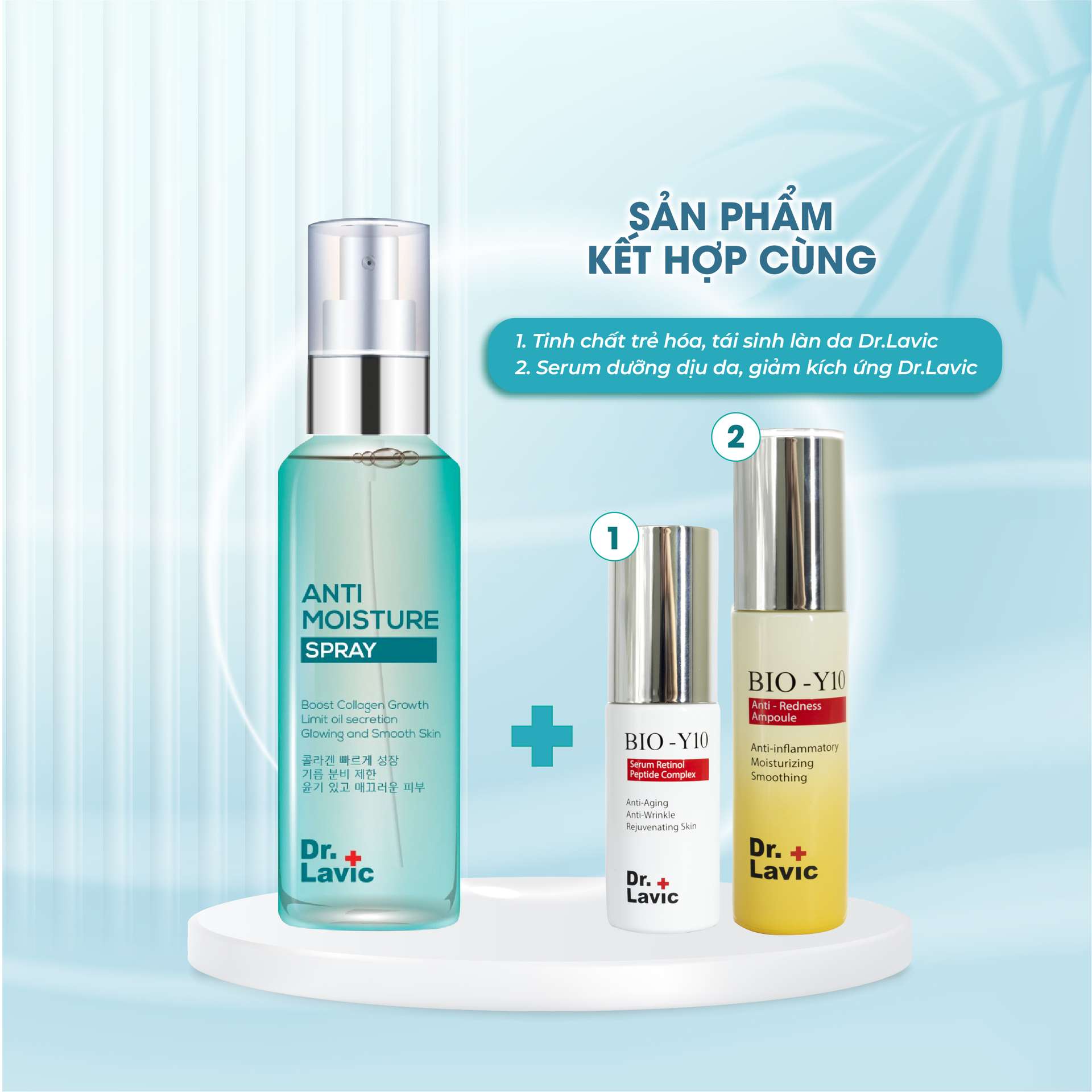 Xịt khoáng mặt Dr.Lavic Anti Moisture dưỡng ẩm làm dịu da công nghệ USA 60ml DR934