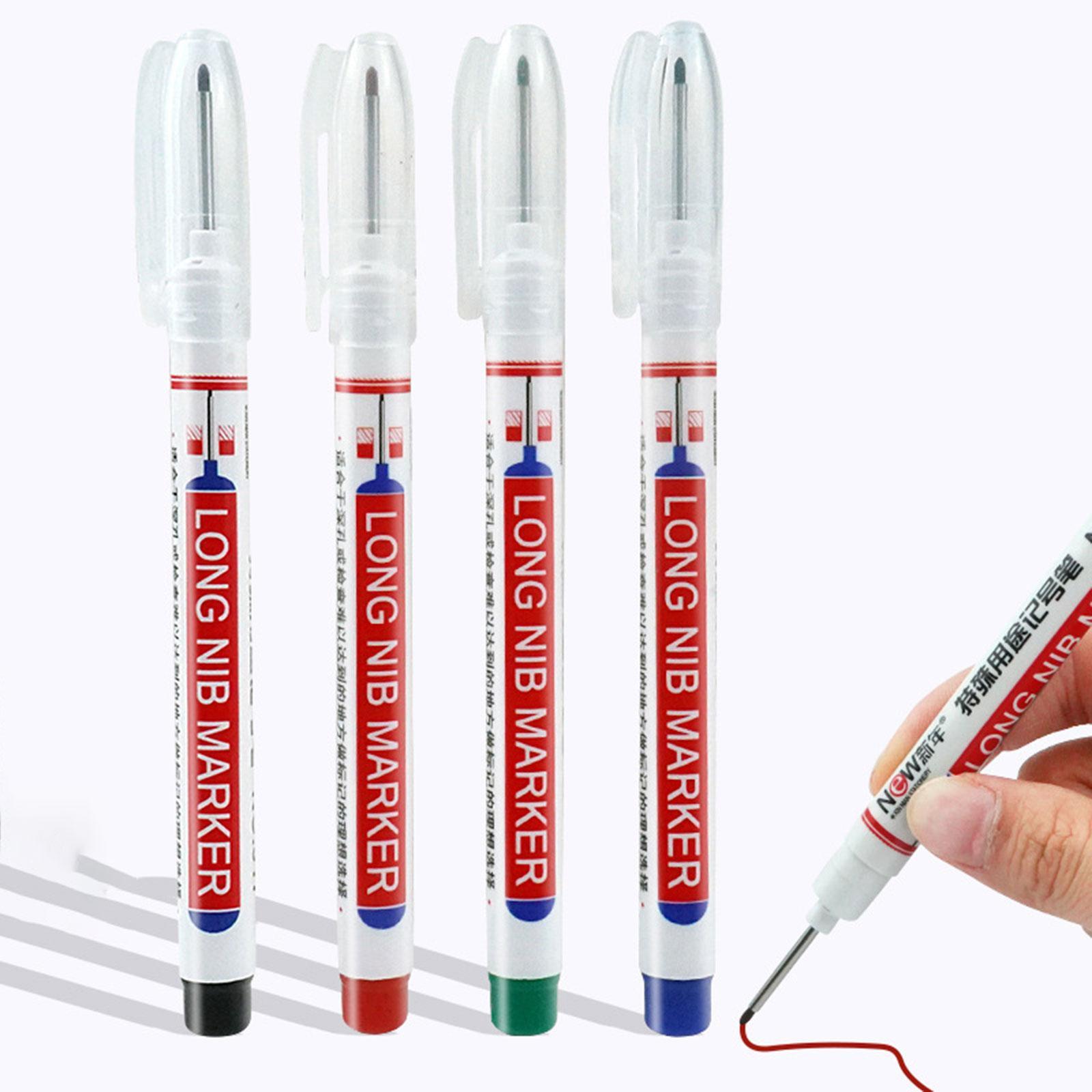 4Pcs Long Head Markers Woodworking Carpenter Painting Architect Quick Dry