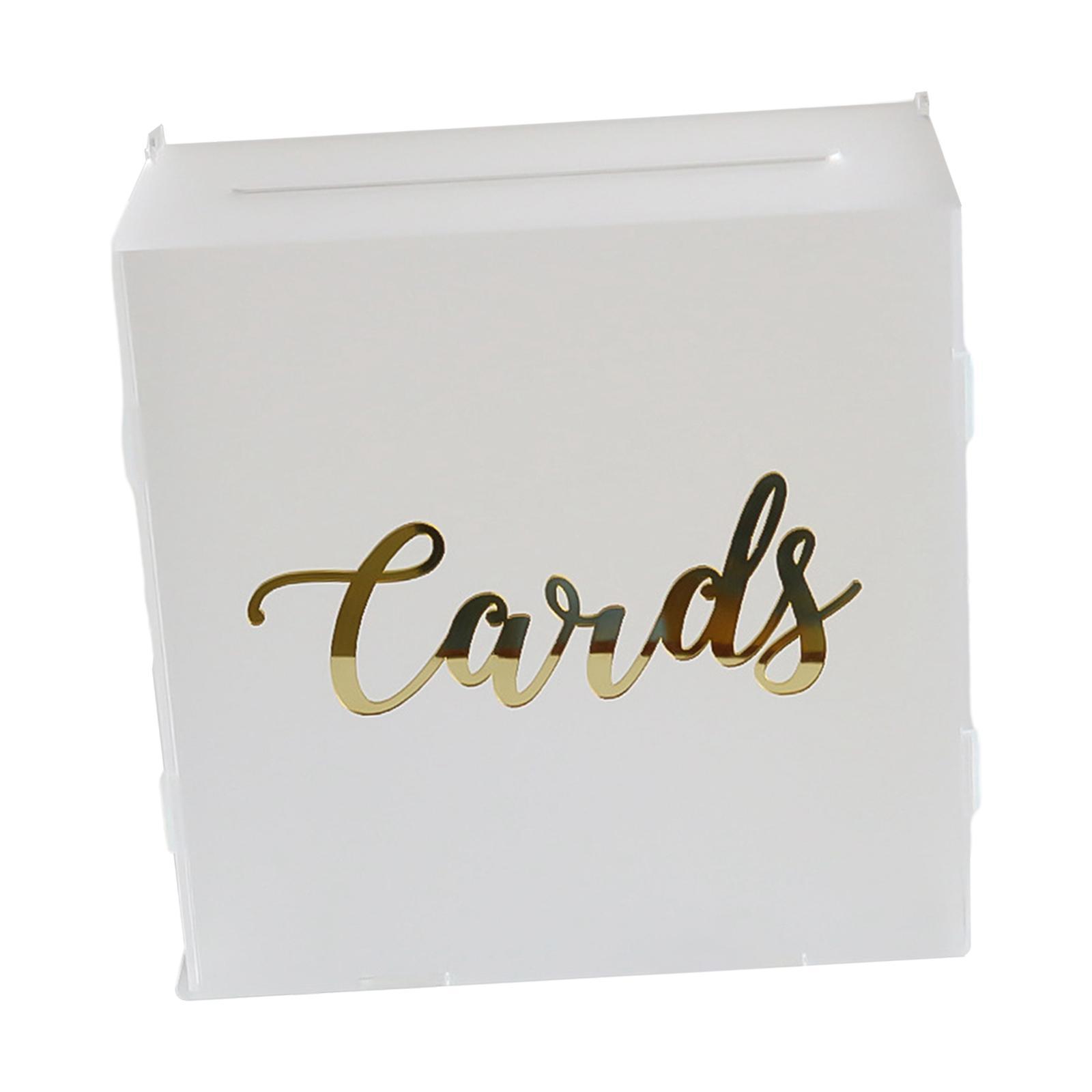Acrylic Card Box Envelop Card Box Money Box Holder Wedding Supply Thick Gift Card Box Greeting Card Box for Graduation Reception Party Decor