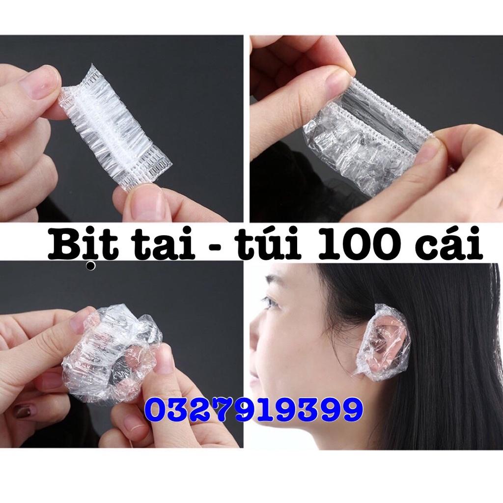 Bịt tai - trùm vành tai nhuộm tóc , làm tóc - Bịch 100 cái MS 68