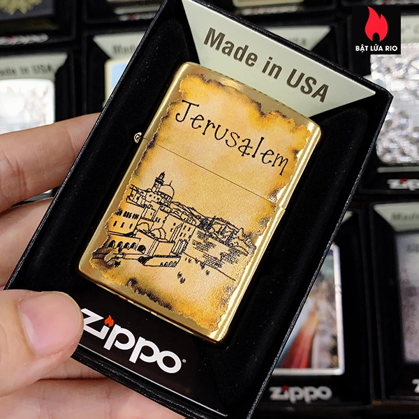 Bật Lửa Zippo 204B Jerusalem Drawing