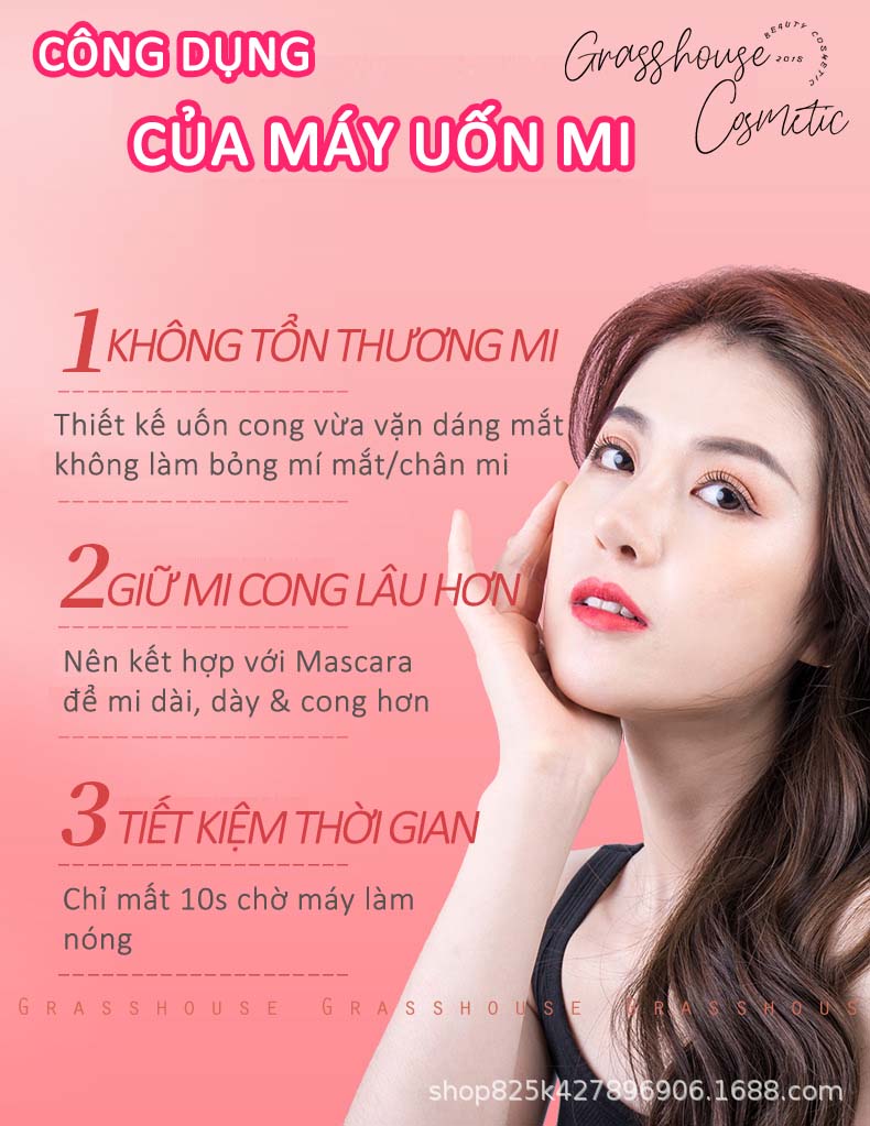 Máy Uốn Mi Bằng Nhiệt An Toàn, Dụng Cụ Uốn Lông Mi Cong Tự Nhiên Bằng Nhiệt Kiểm Soát Nhiệt Độ Magic Curl
