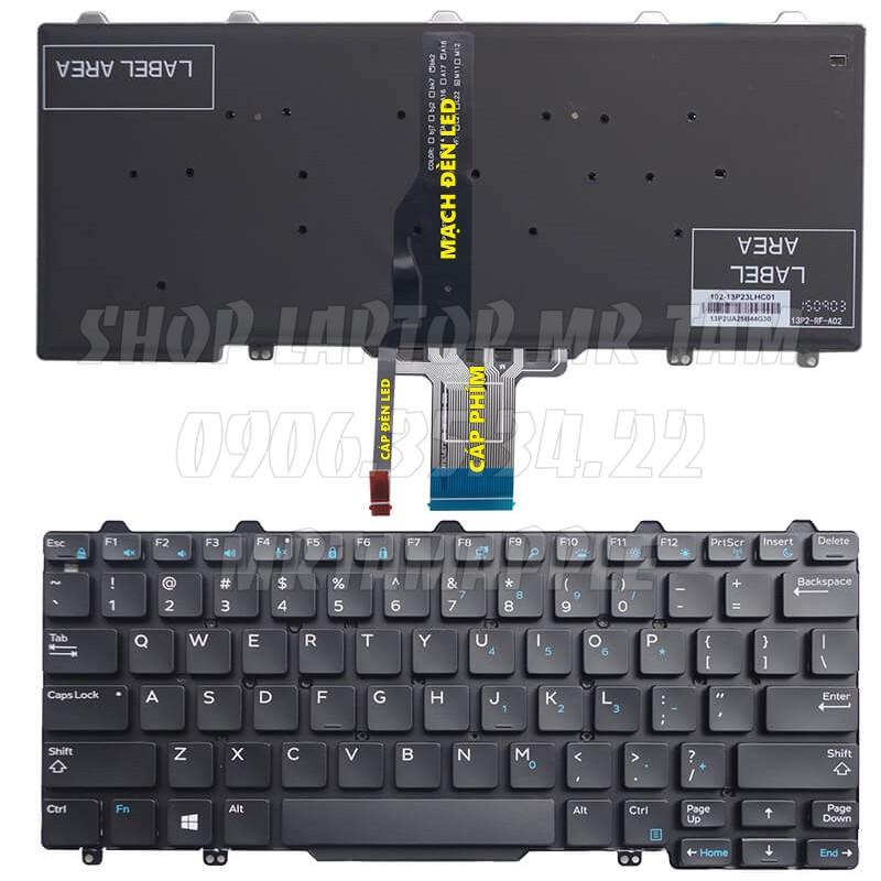 (KEYBOARD) BÀN PHÍM LAPTOP DÀNH CHO DELL LATITUDE E7250 dùng cho Latitude E7250 E7270 E5250 E5270