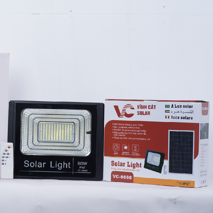 Đèn LED Năng Lượng Mặt Trời 60W Vĩnh Cát Solar VC-8860