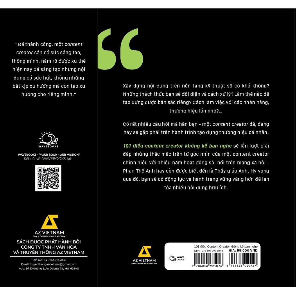 Sách 101 Điều Content Creator Không Kể Bạn Nghe - Bản Quyền