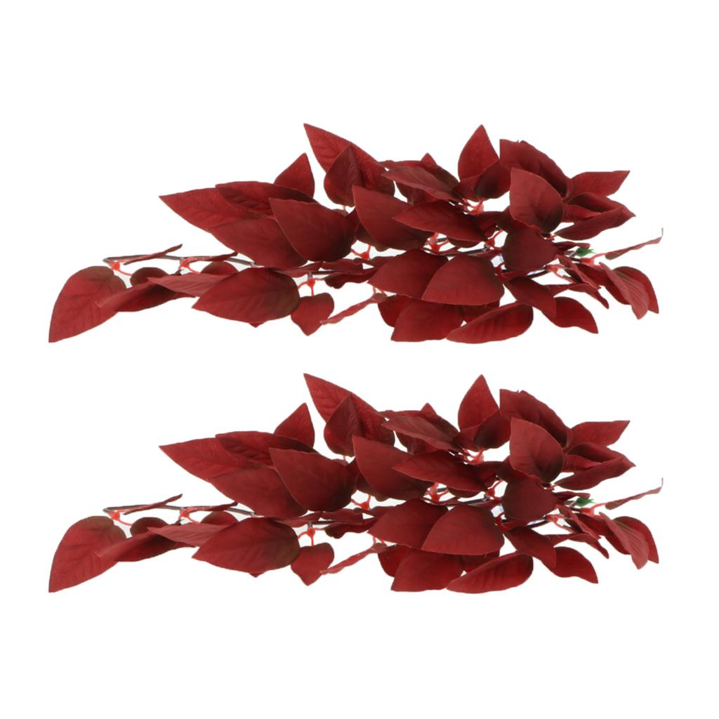 2 Pieces Vivid Fake Crane Plants Aquarium Tank Planting Reptile