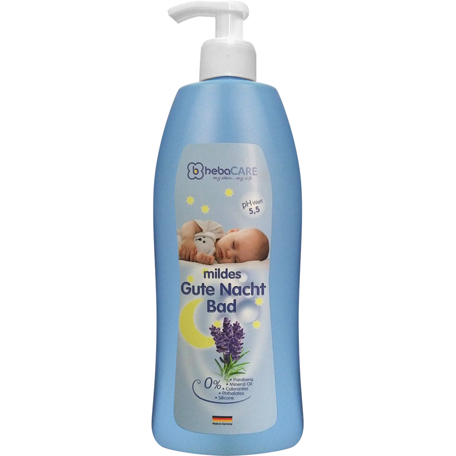 Sữa Tắm Cho Bé Heba Care Mildes Gute Nacht Bad (Baby Sleep Well Bath) 500ml