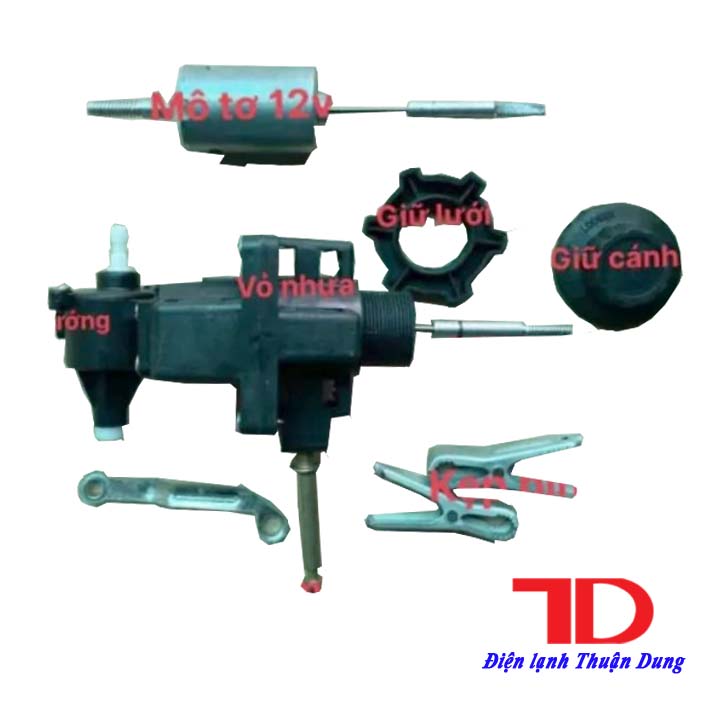 Đầu mô tơ quạt 12V và combo linh kiện đầy đủ - Điện Lạnh Thuận Dung