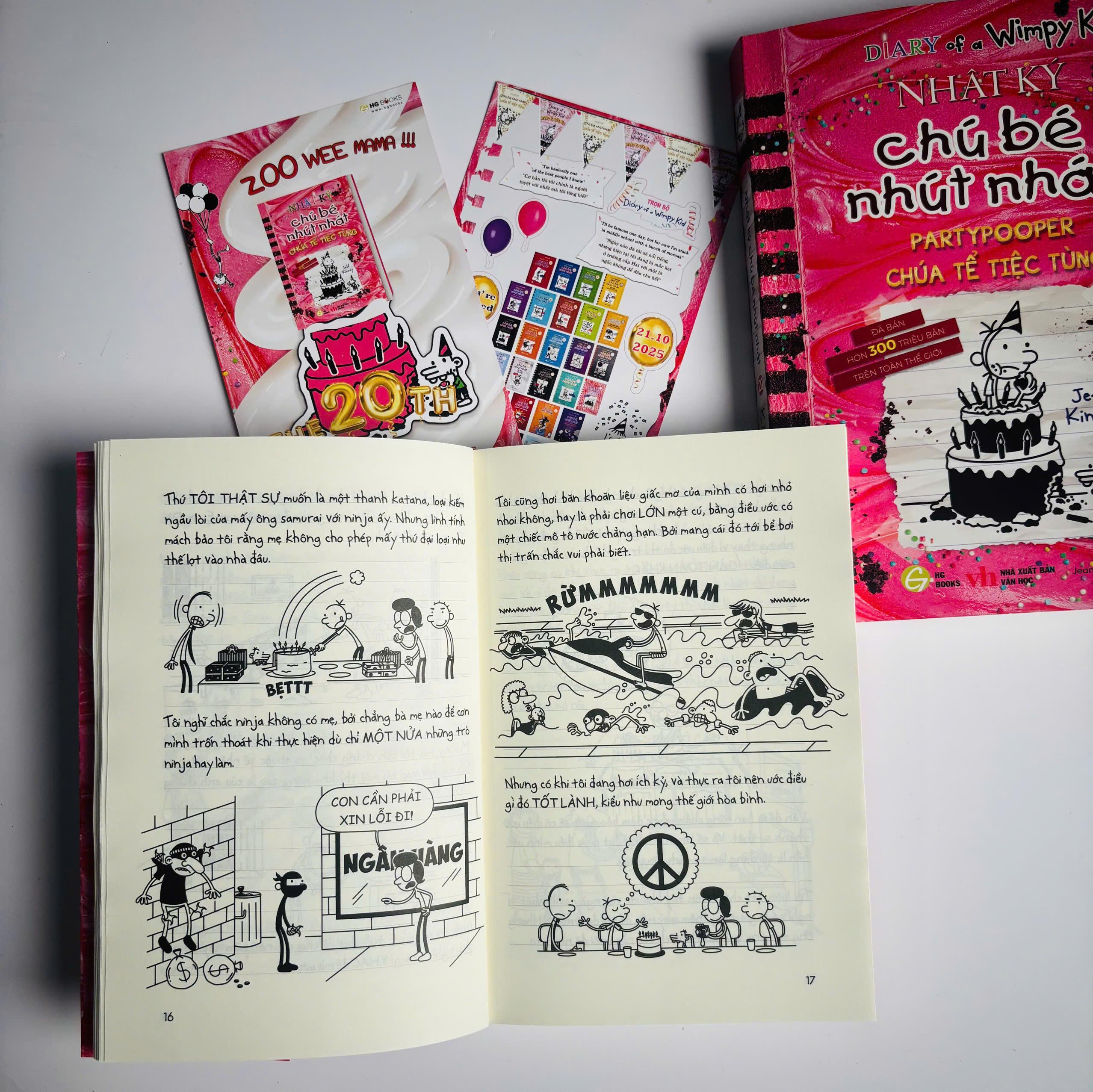 Sách - Diary Of A Wimpy Kid - Nhật Ký Chú Bé Nhút Nhát - Tập 20 - Chúa Tể Tiệc Tùng - Partypooper (Song Ngữ Việt-Anh) - ảnh 3