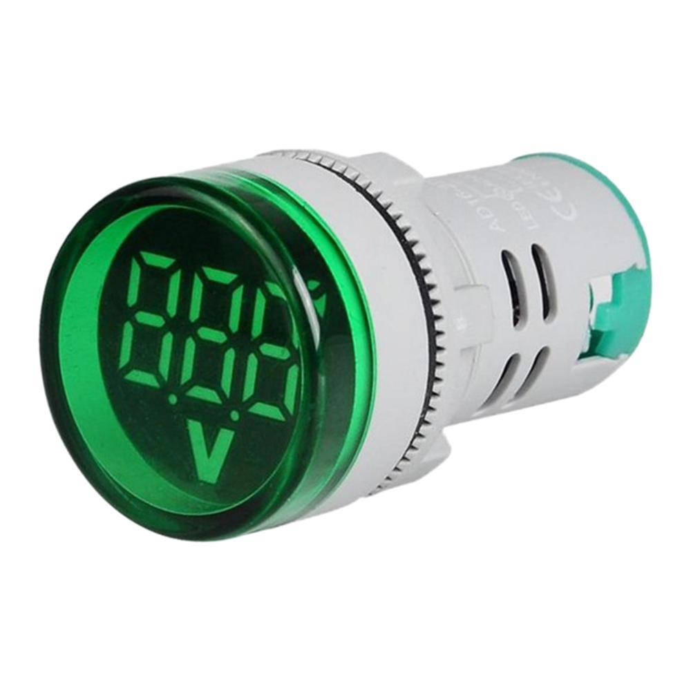 2xVoltmeter AC 12-500V Voltage Meter Power Monitor LED Indicator Green