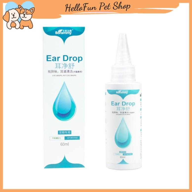 Lọ nhỏ tai cho chó mèo Borammy 60ml