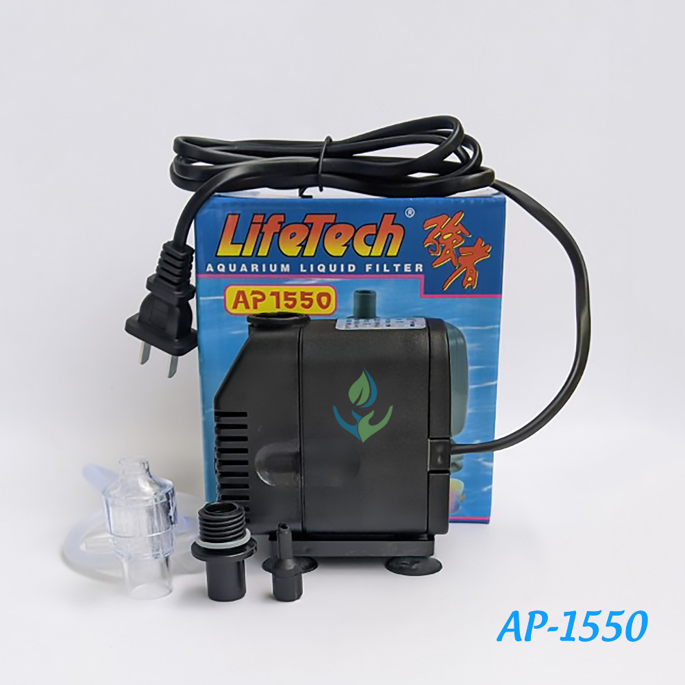 Máy bơm hồ cá dạng chìm LIFETECH model A1550 18W-1200L/h - dùng cho hồ cá, hồ tôm đầy đủ phụ kiện